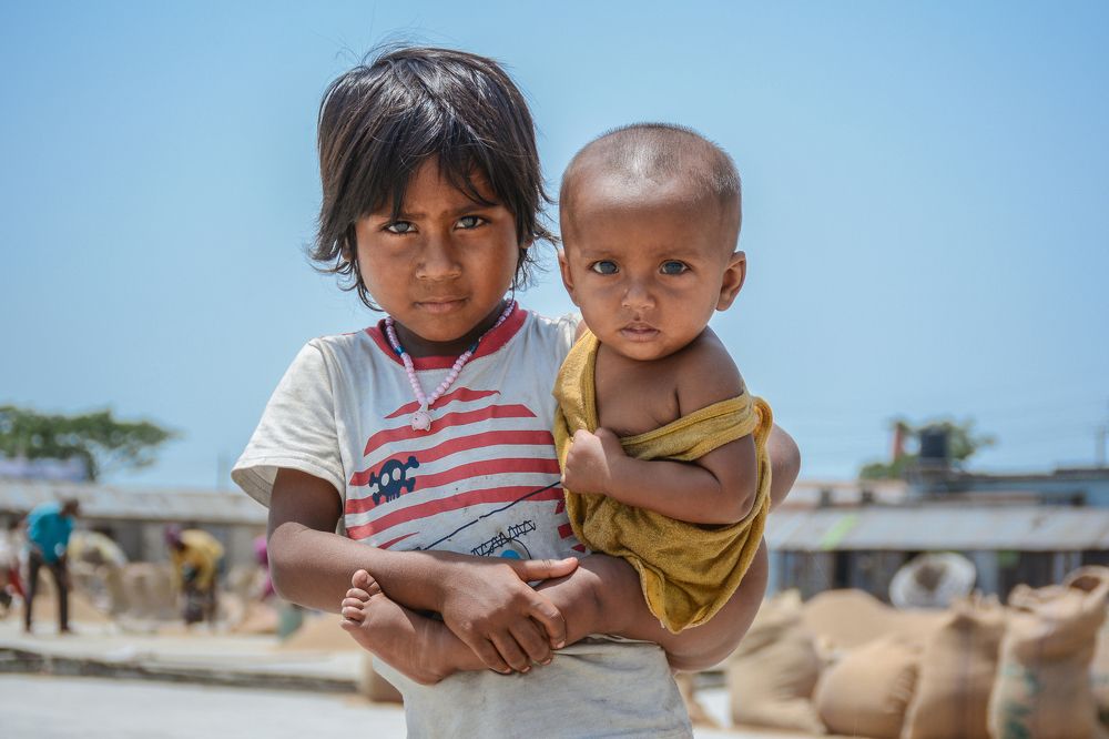 Little Sister with her younger brother