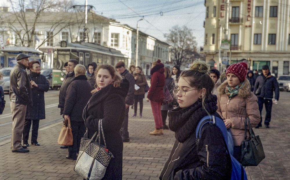 Waiting for the tram
