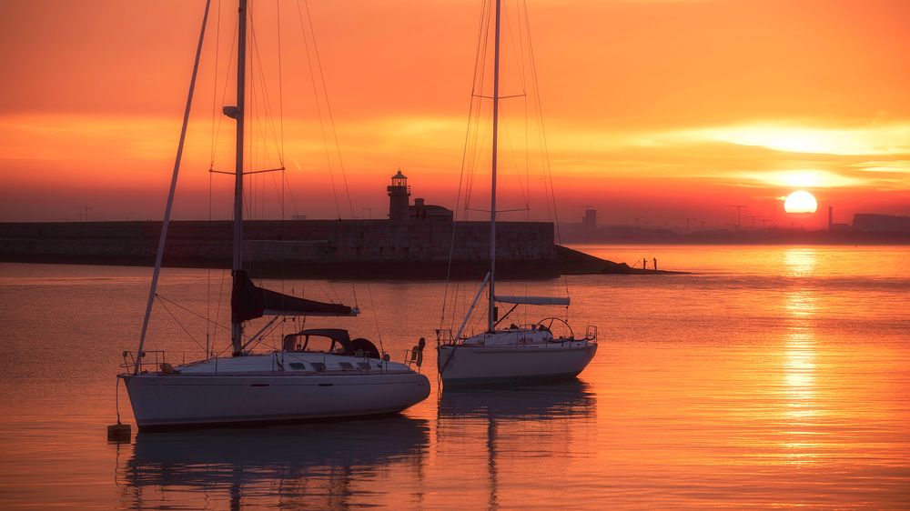 Закат в порту