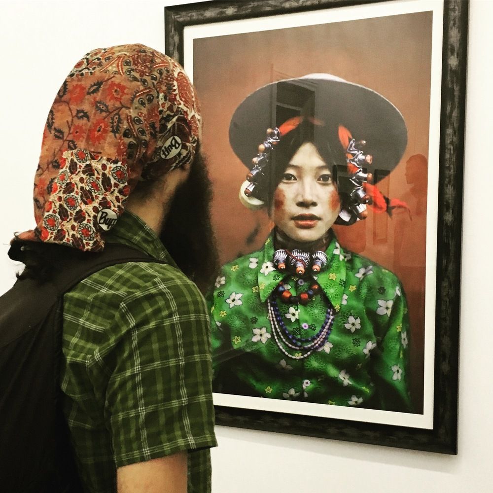 After Steve McCurry, Woman at a Horse Festival, Tagong, Tibet
