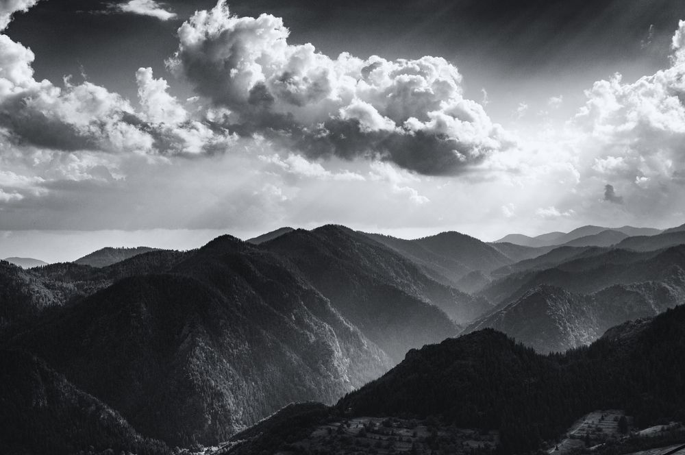 Sunlight in the mountain