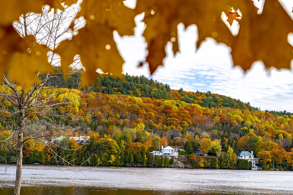 Trois-Rivières river at fall, Quebec, Canada