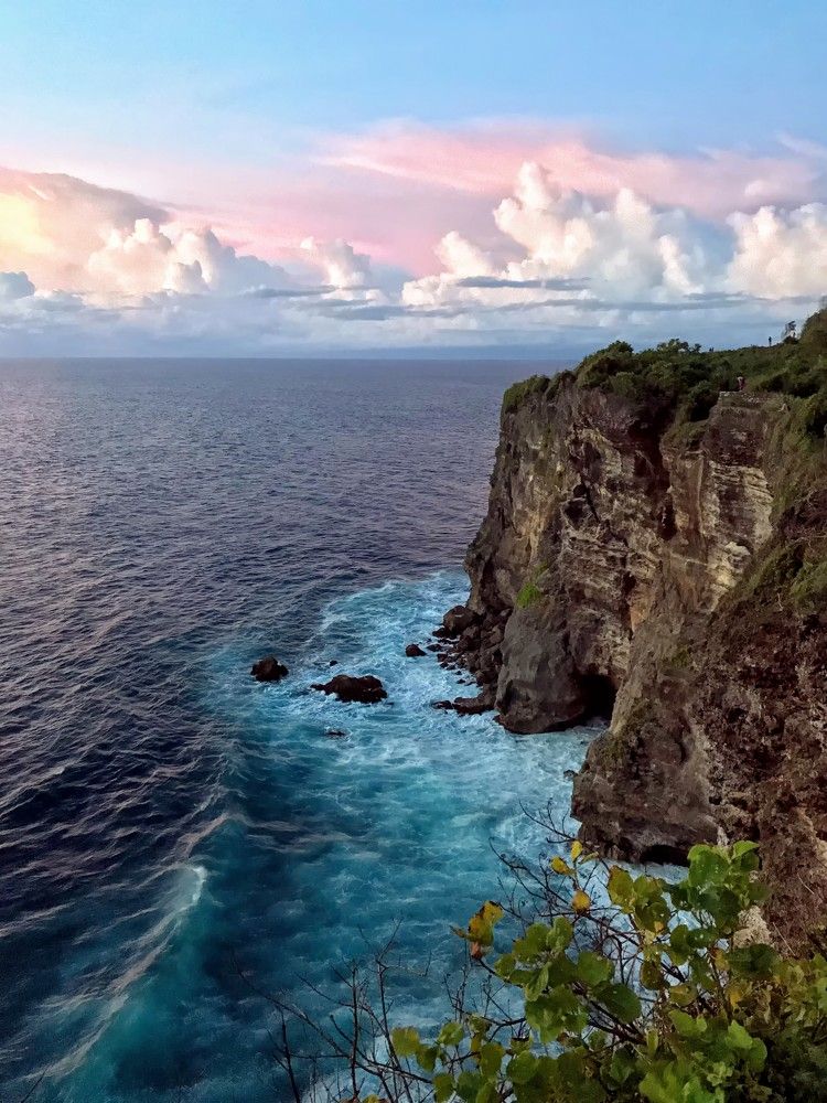 Rocky Cliff in sunset Colors