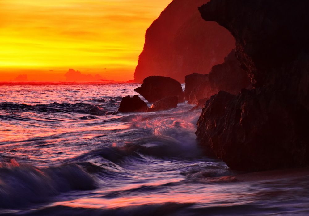 Melasti Beach Bali Sunset