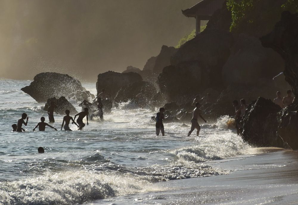 Melasti Beach Bali Peaple Game