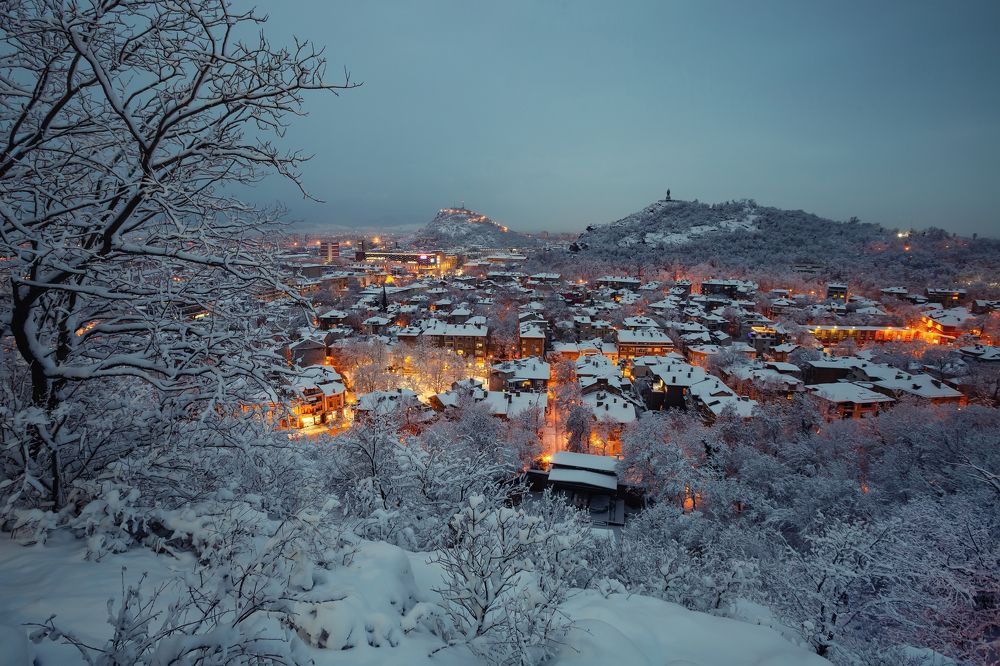 winter night in Plovdiv