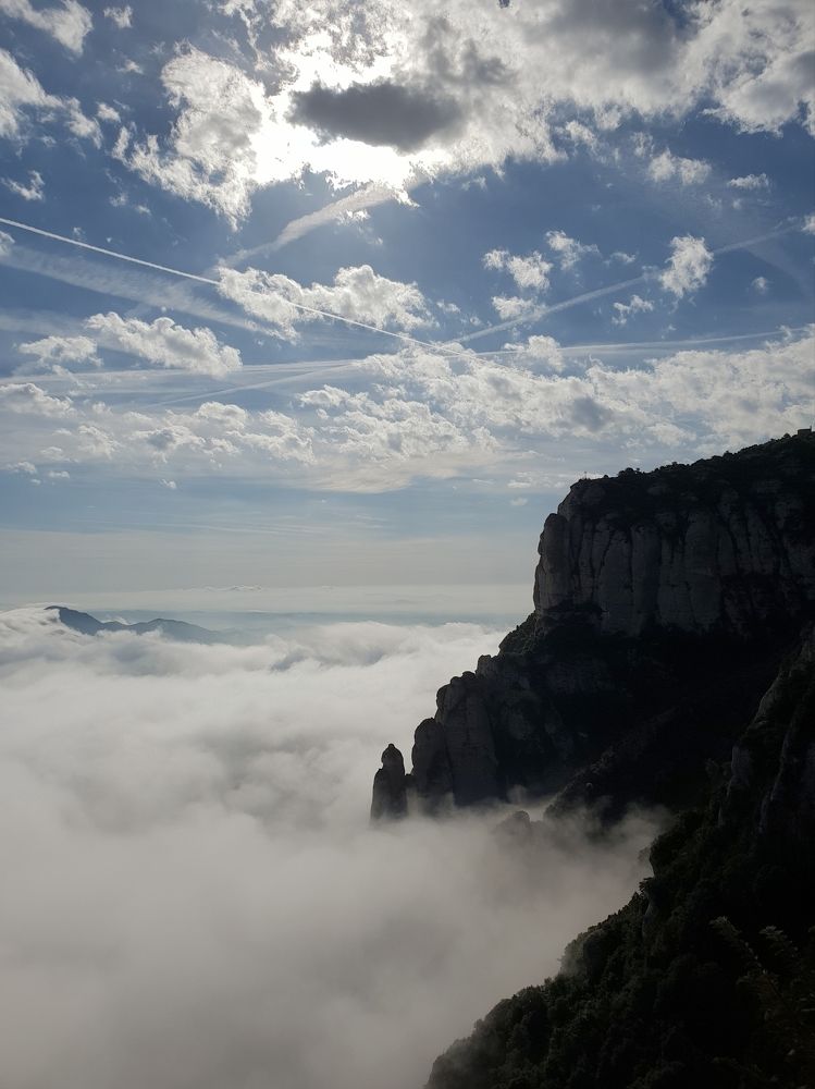 Clouds over Montserrat hills
