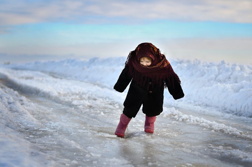 зима в деревне
