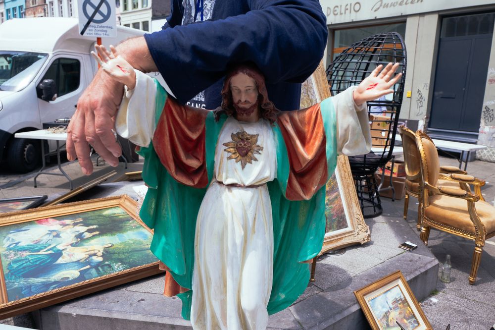 Flea market in Belgium