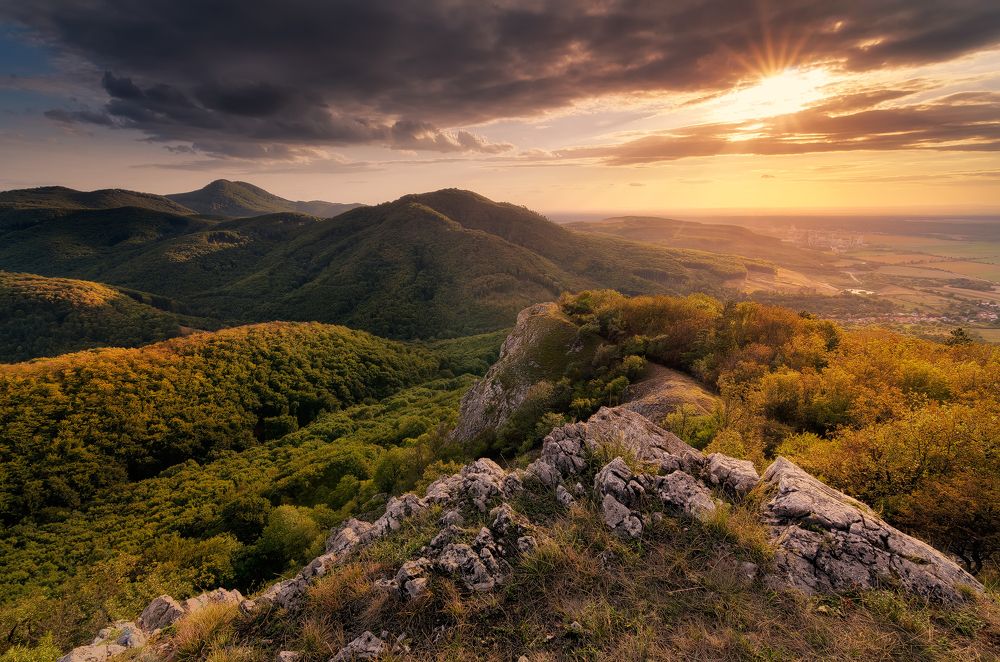 Sunset in the Little Carpathians