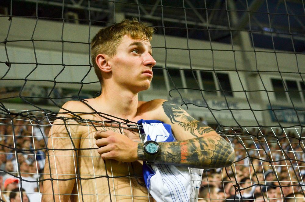 Fans behind the gate