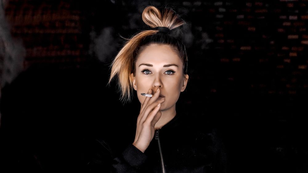 Spark in the dark. Independent woman.