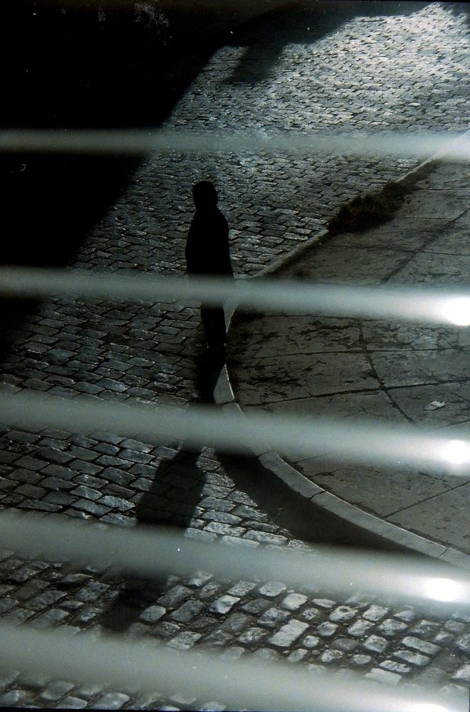 Behind the window blinds