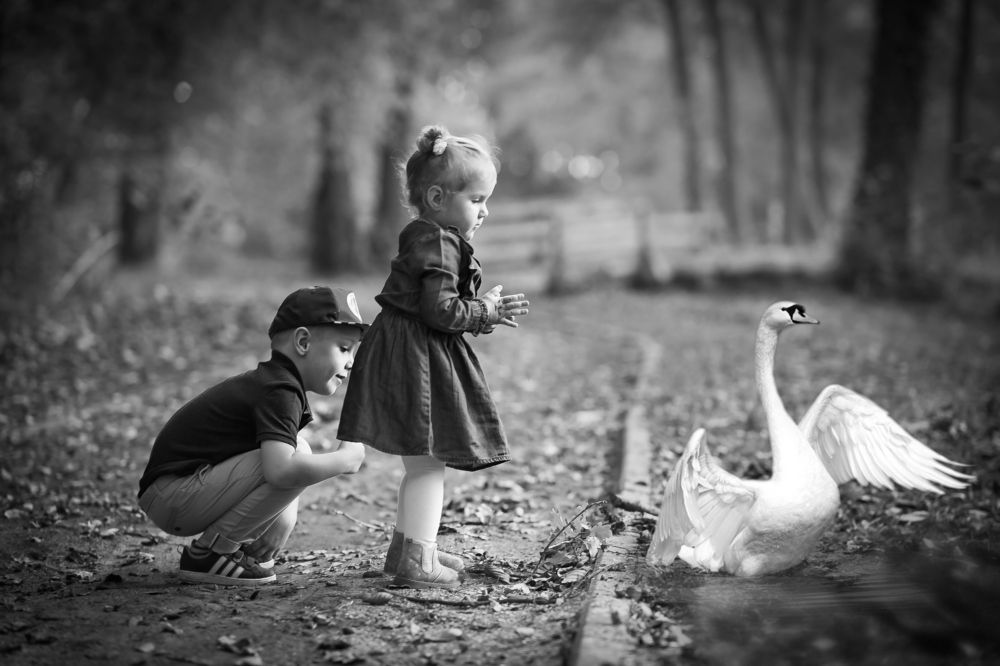 Children in the darkness