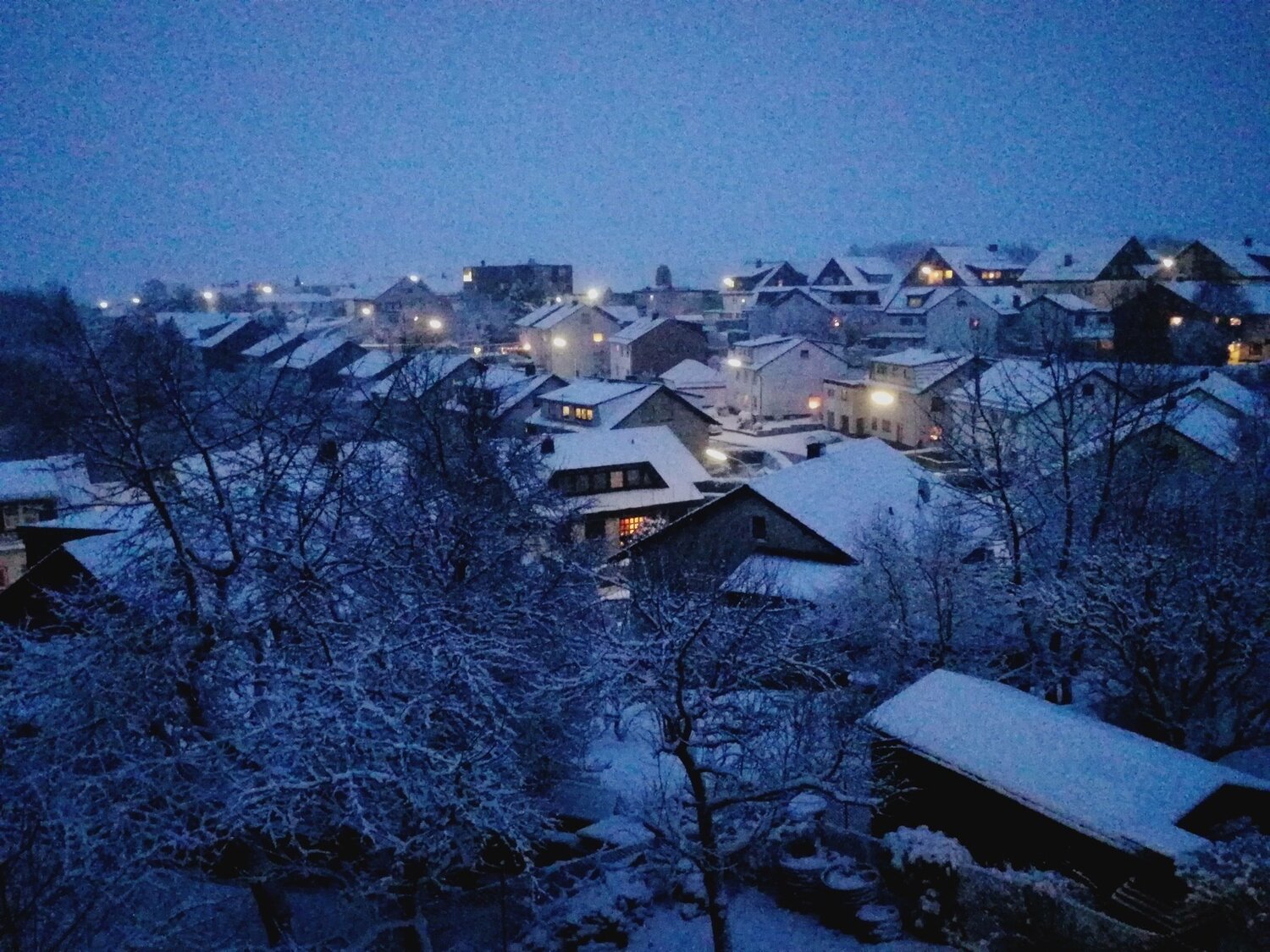 Evening Lights in the Village