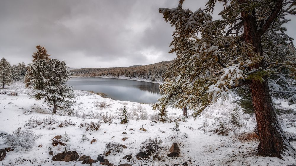 Утро на озере Киделю.