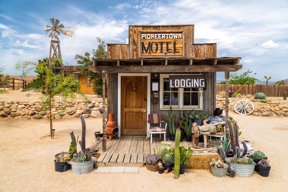 Epic nap in Pioneertown, California