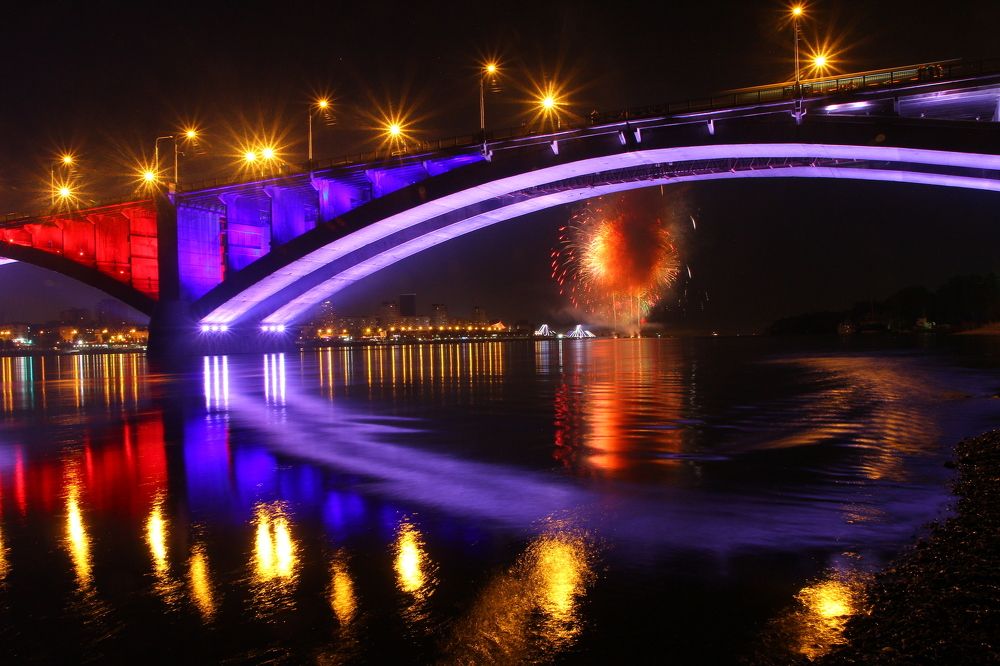 Огни ночных мостов