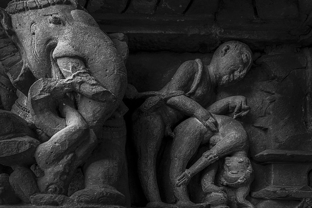 Erotic sculptures of Khajaraho