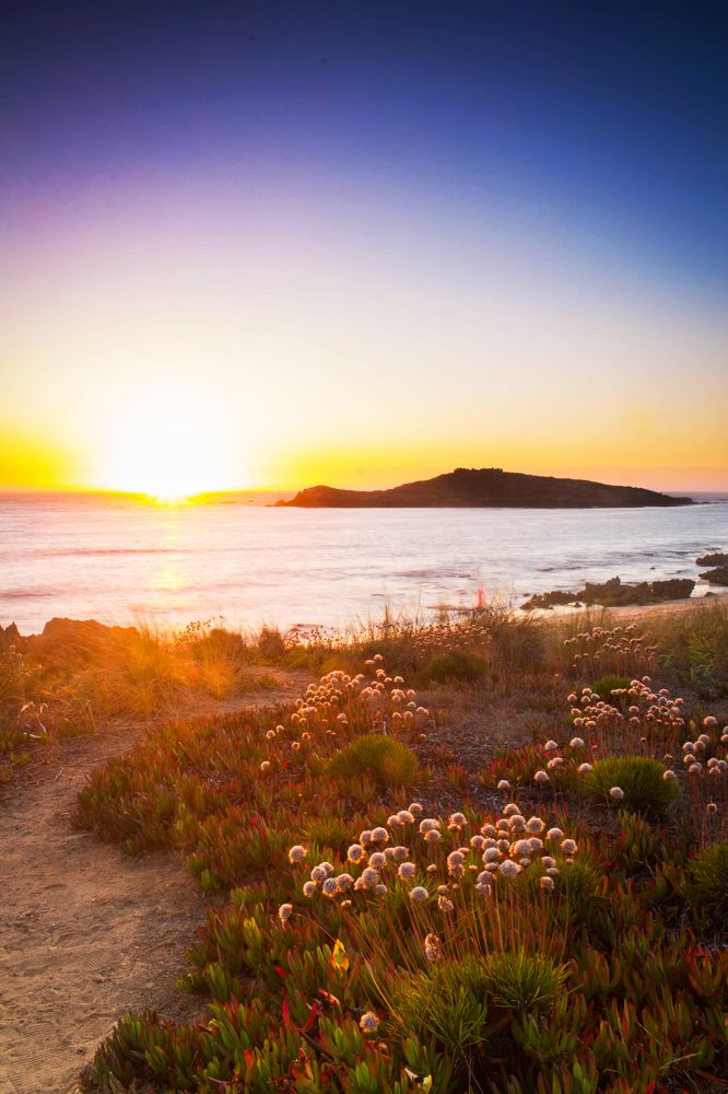 The small island beyond the beach