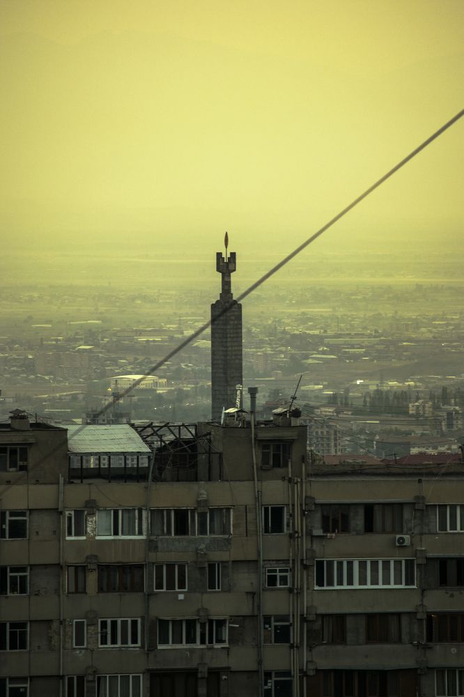 Monument to 50 years of Soviet Union in Yerevan, Armenia