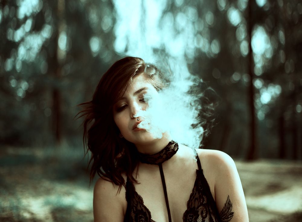 Smoking girl