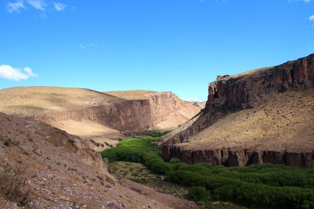 Canyon in the Pinturas river valley