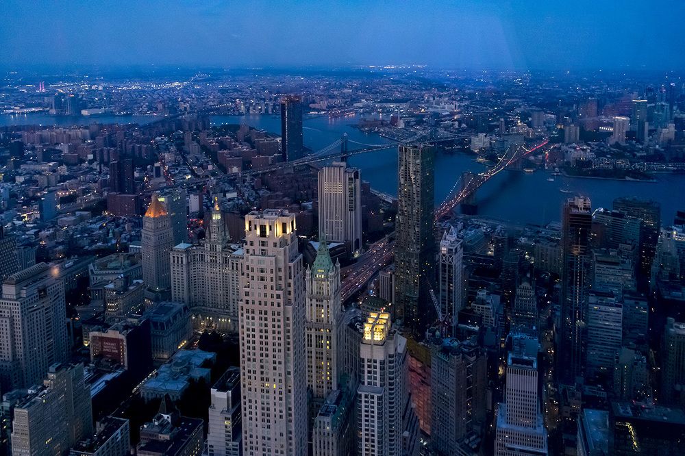 Paisaje nocturno en la gran Ciudad