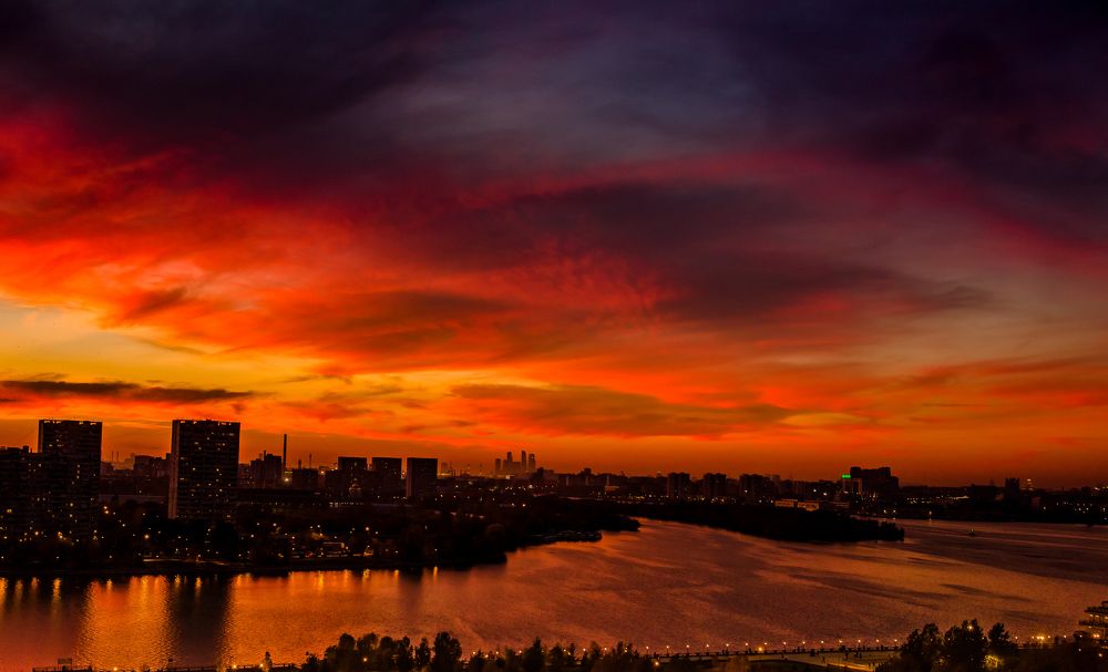 Закат на Покров день.