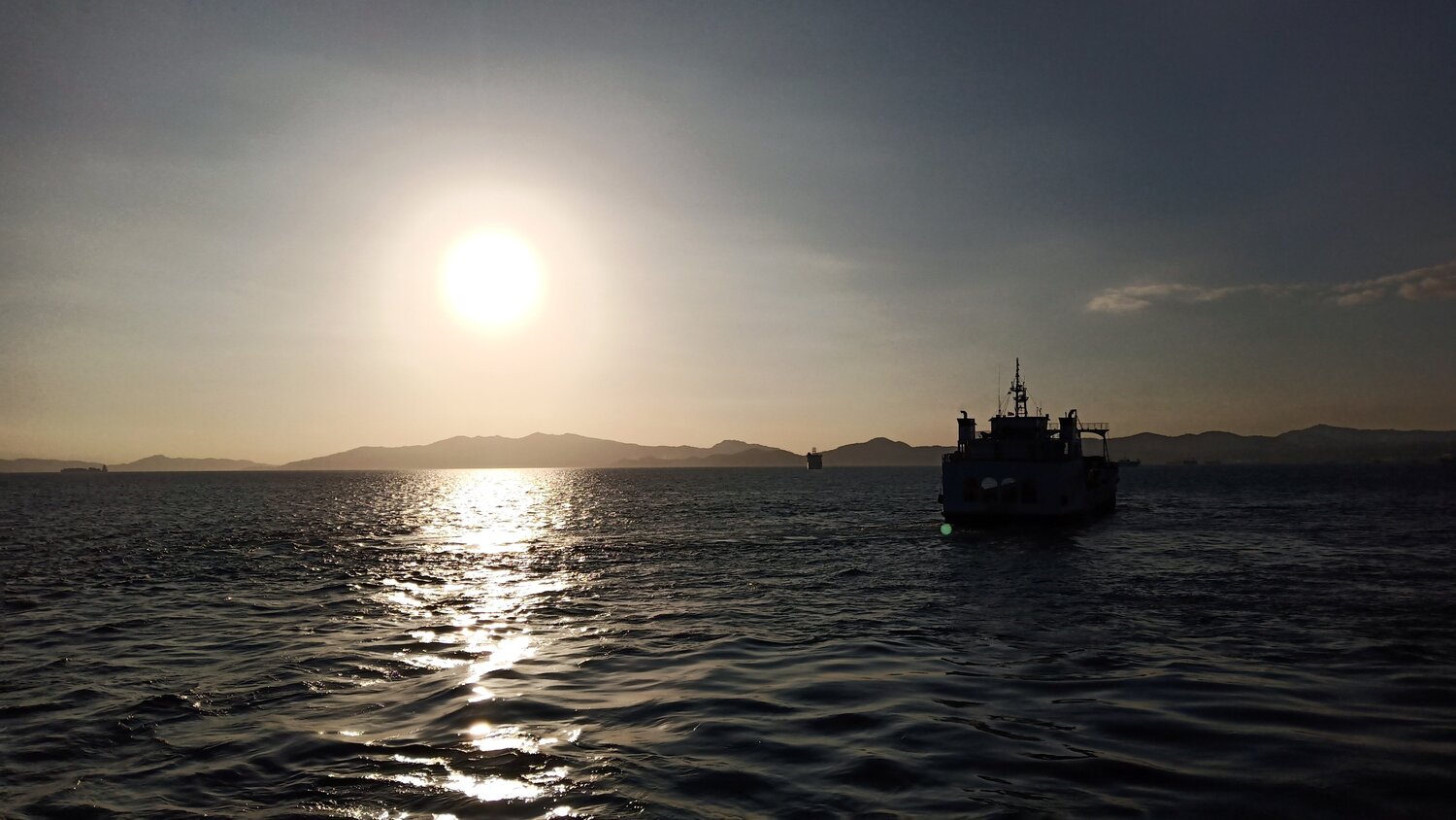Sunset in the Sea