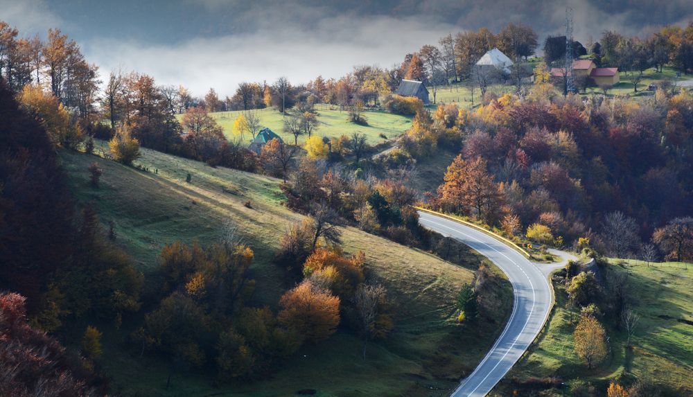Road through the hills