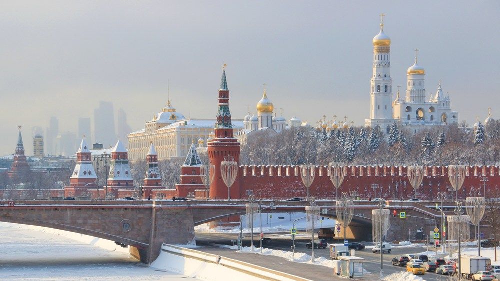 Московский Кремль в звенящий мороз