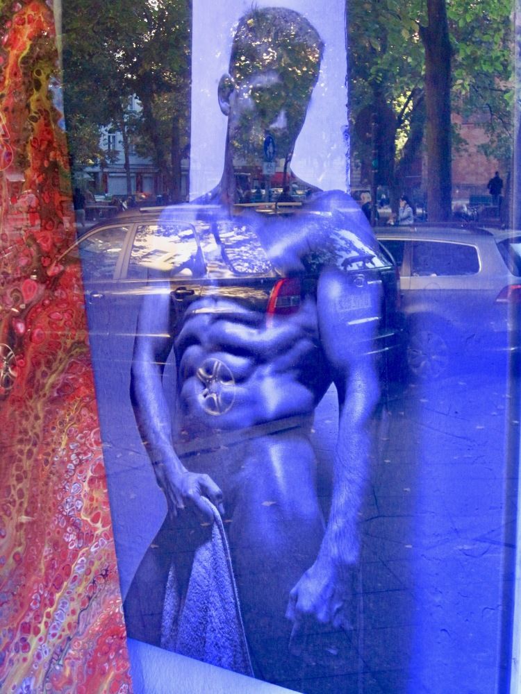 mirrored male nude