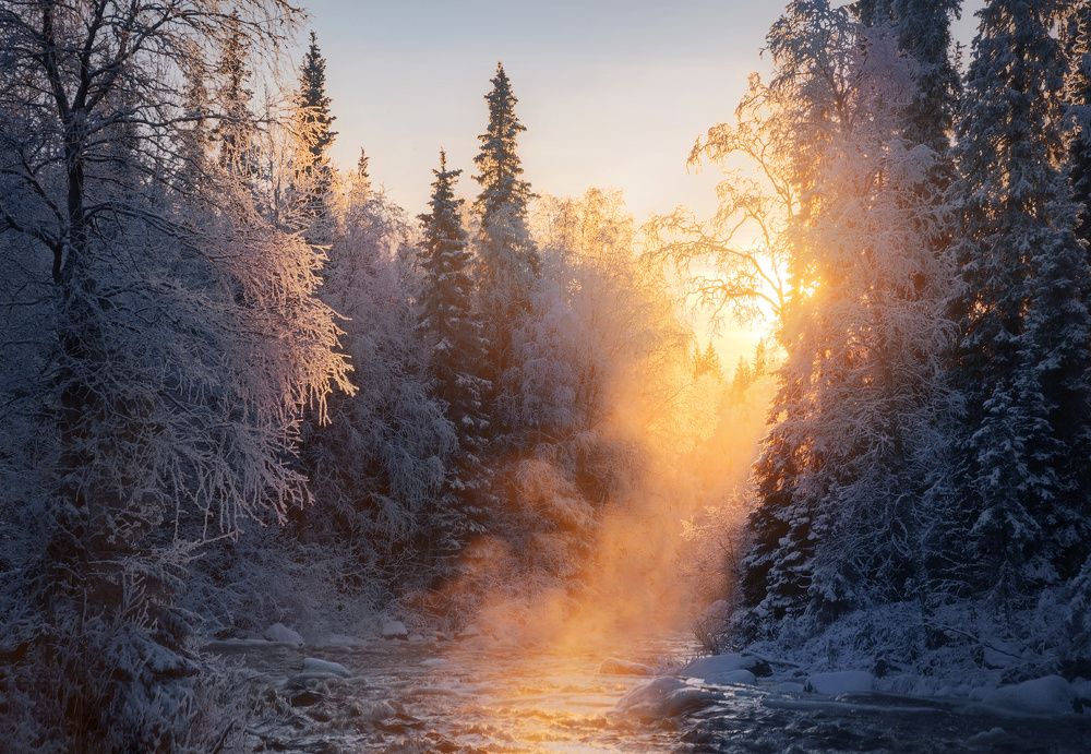 Согревающий момент из жизни северной речки