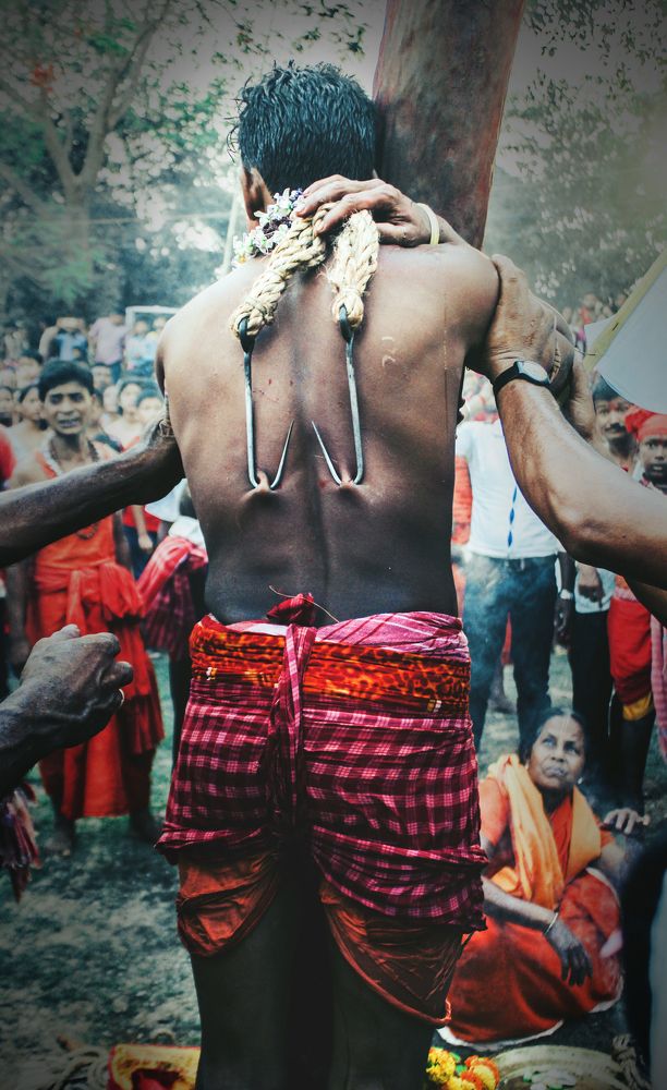 Body Piercings During a Rural Festival of West Bengal