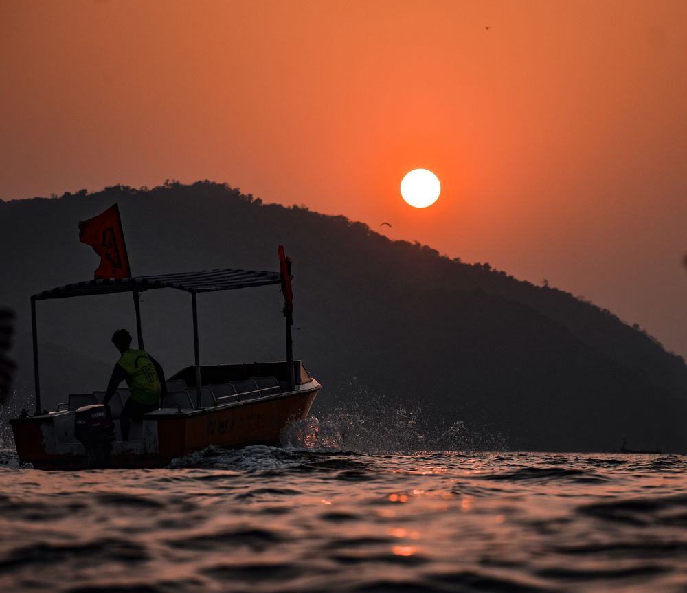 Everything becomes dark during sunsets