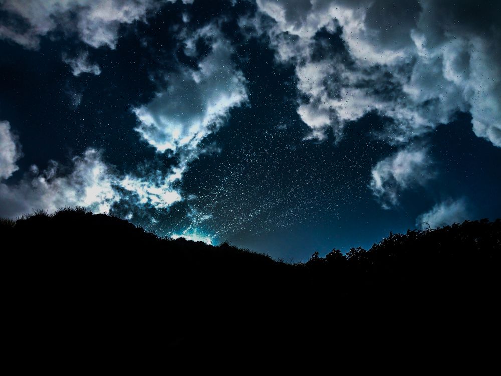 Water sprinkler at night