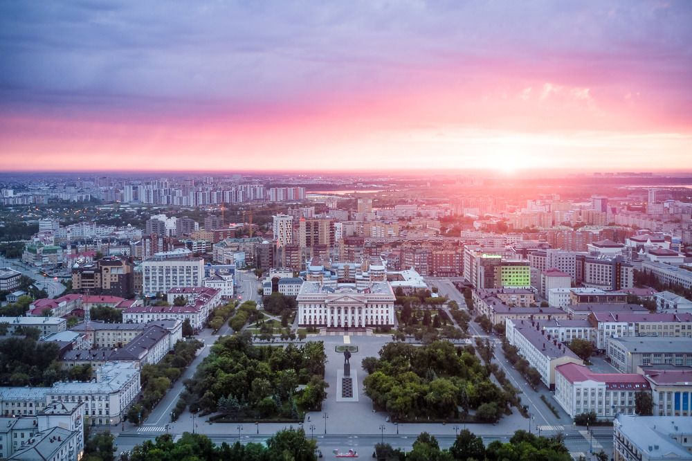 Тюмень на рассвете