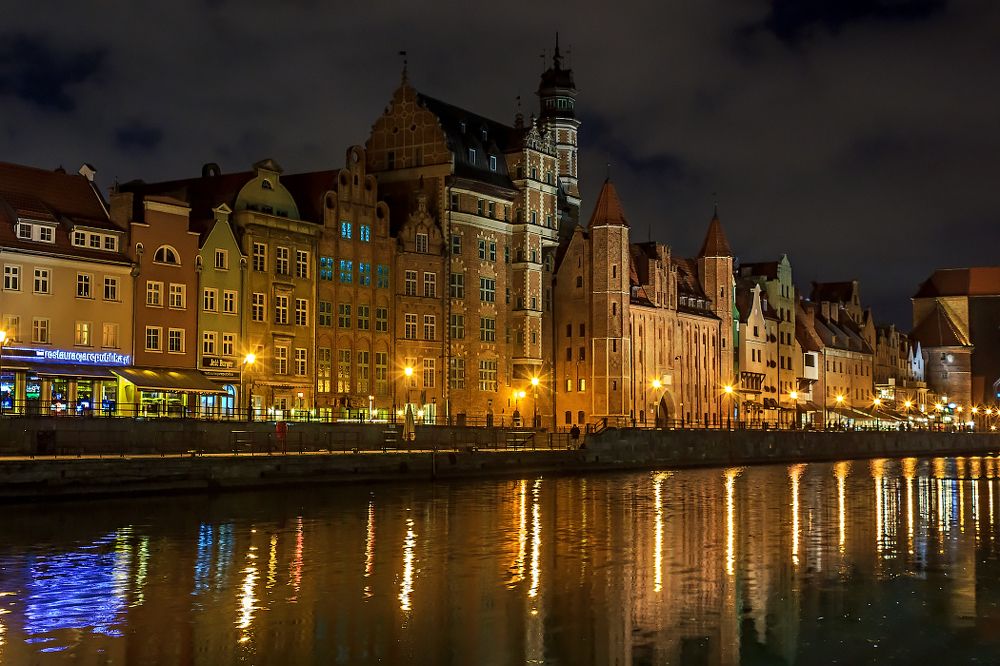 Ночные огни Гданьска