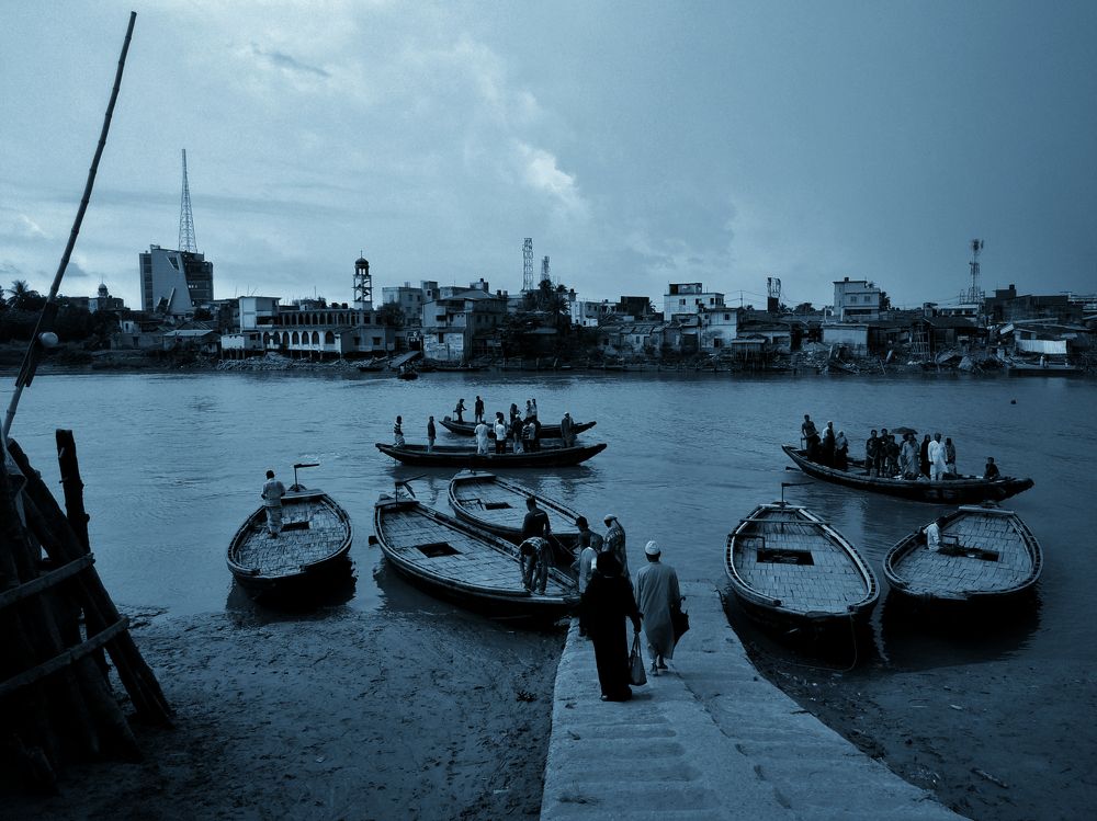 The dawn of life in a river