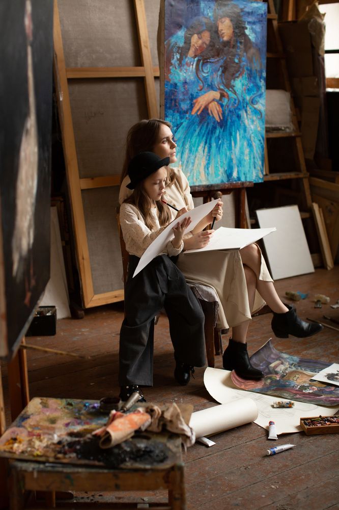 у мамы в мастерской