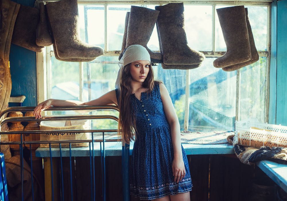 у бабушки в деревне