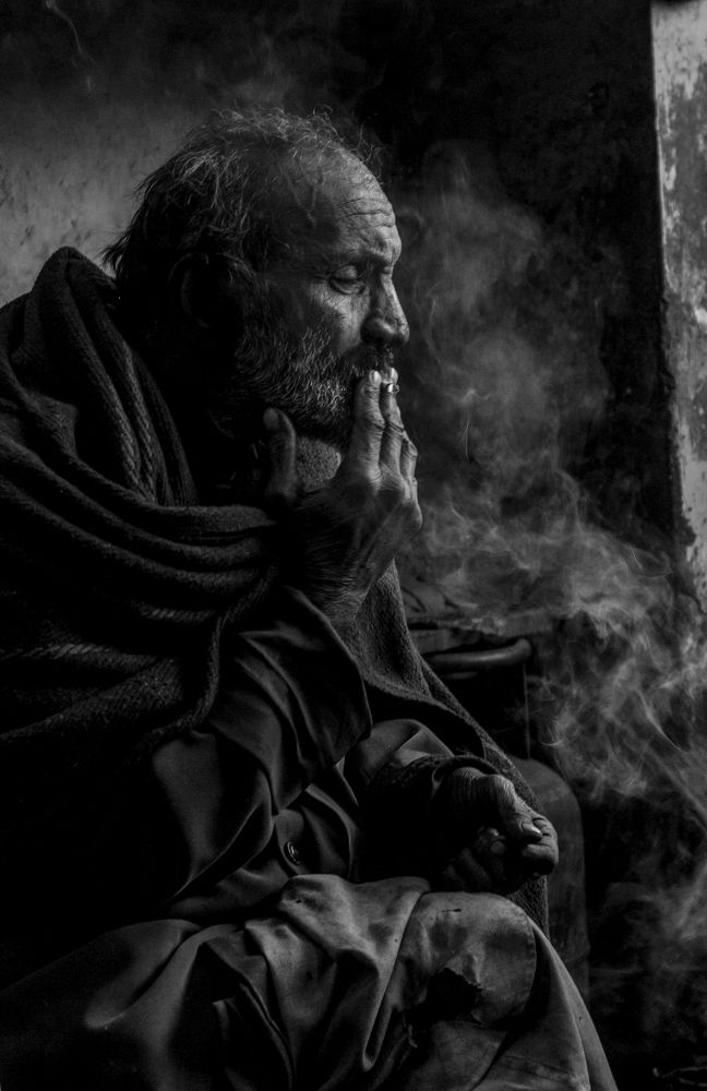 old Man reminisce while consuming his future