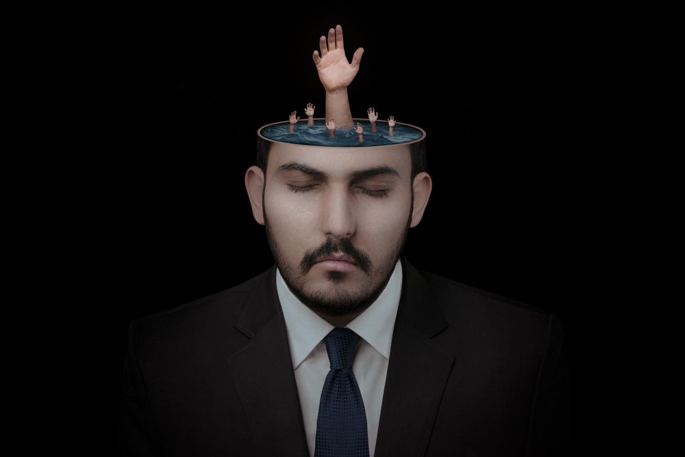 Drowned in his thoughts