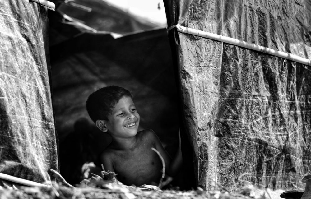 Still the angle didn't forget to smile