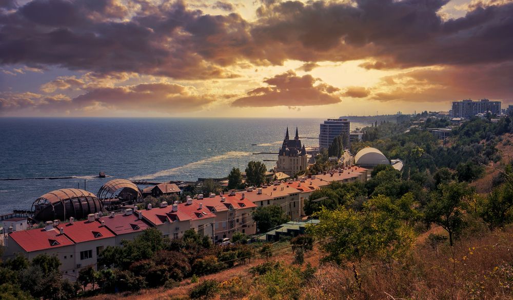 Закат на побережье