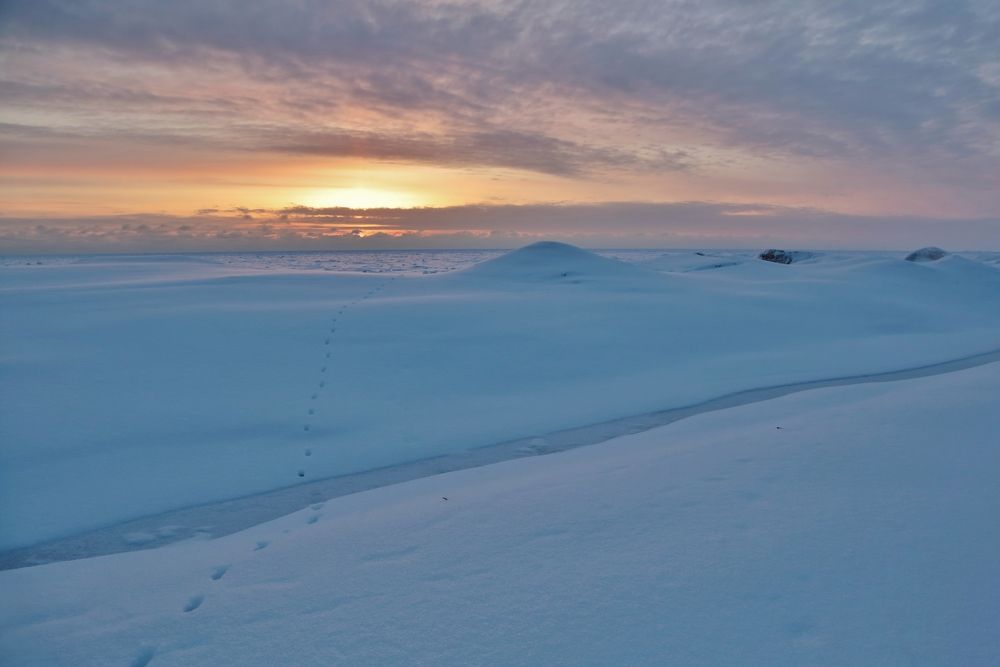 Закат на Ладоге.
