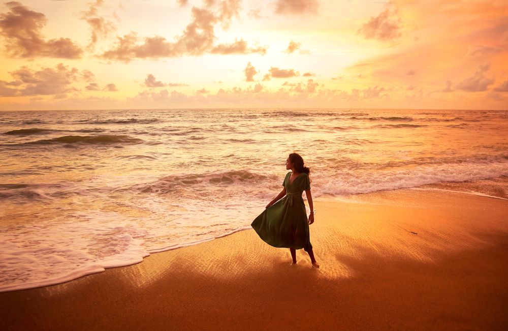 Девушка и закат