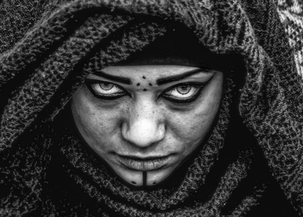 A look of a woman living in the desert