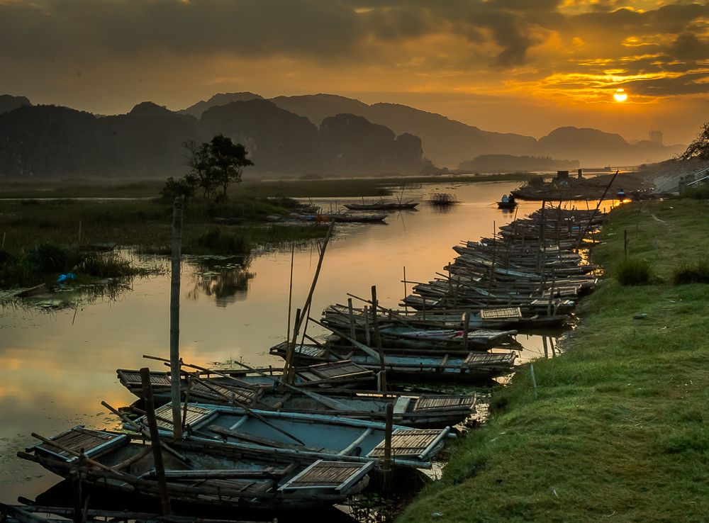 sunrise in Ninh Binh, Vietnam